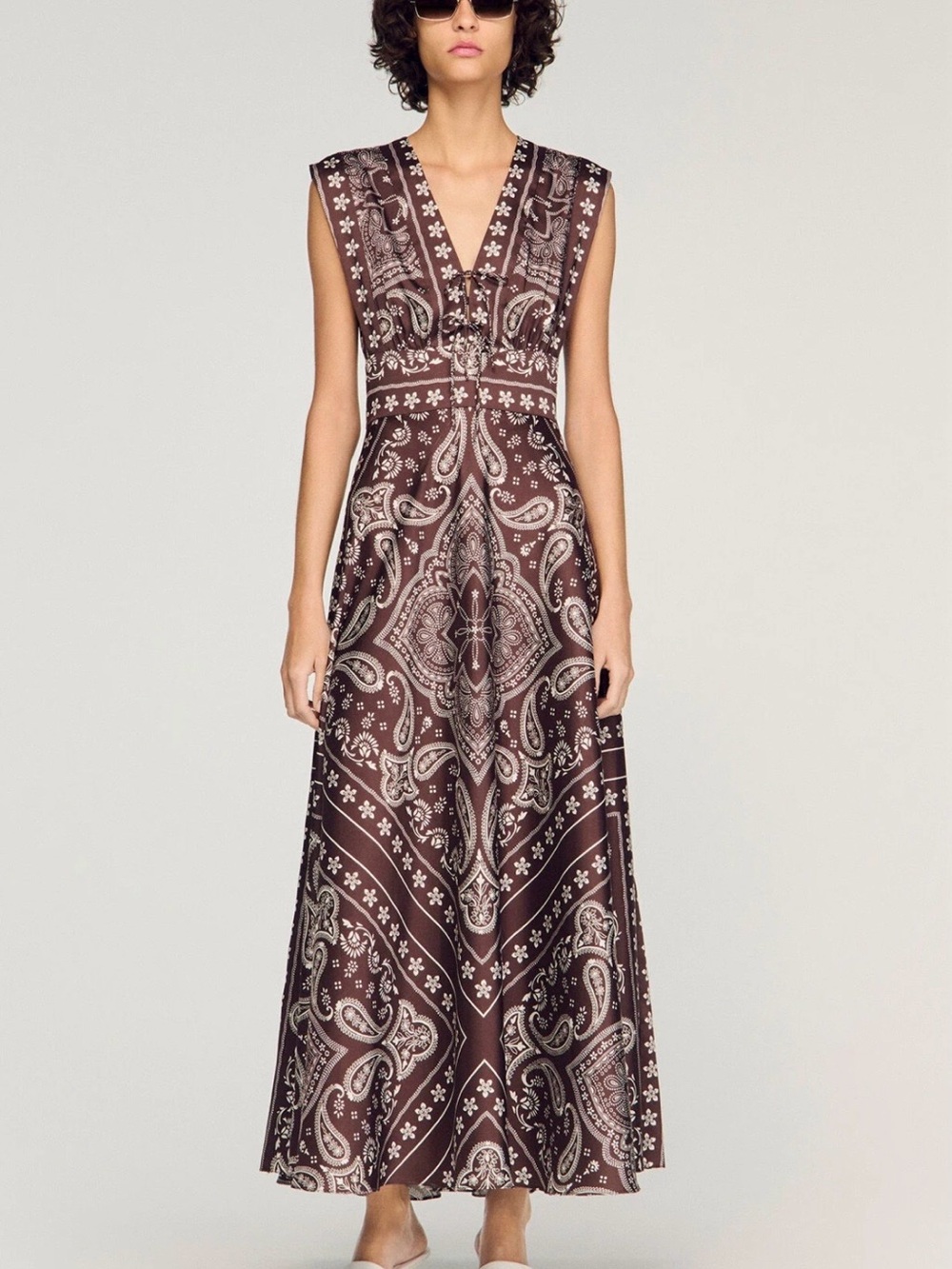 Sandro bandana print maxi dress - never been worn with tags